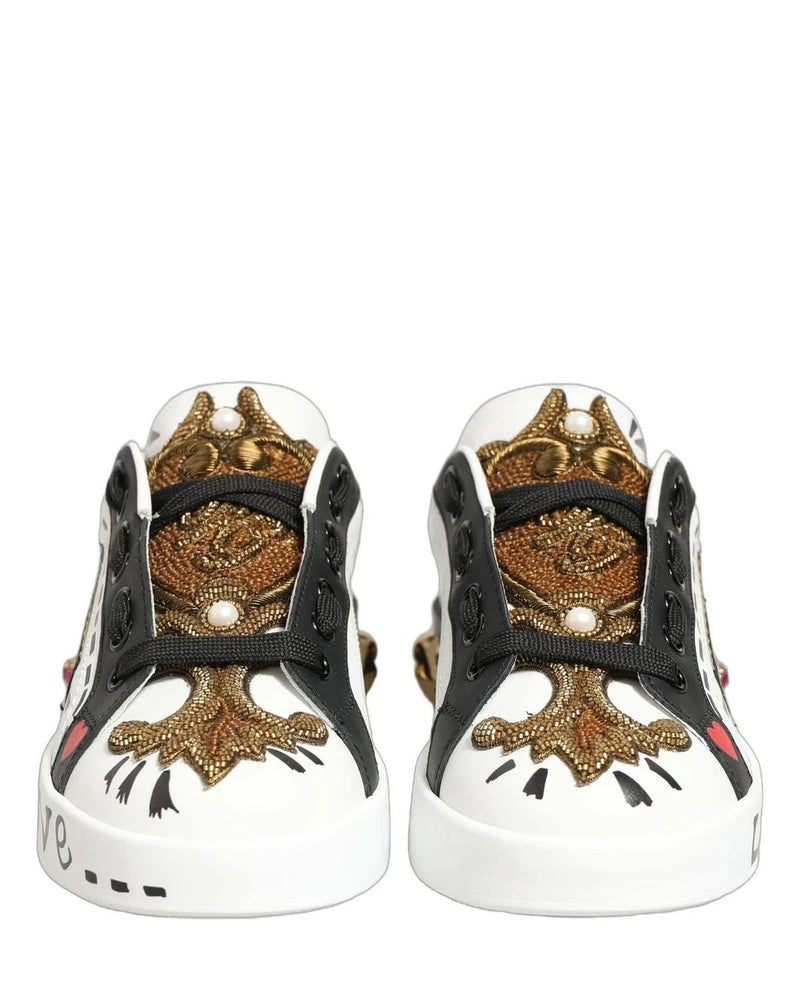 Dolce & Gabbana Portofino White Sneakers 