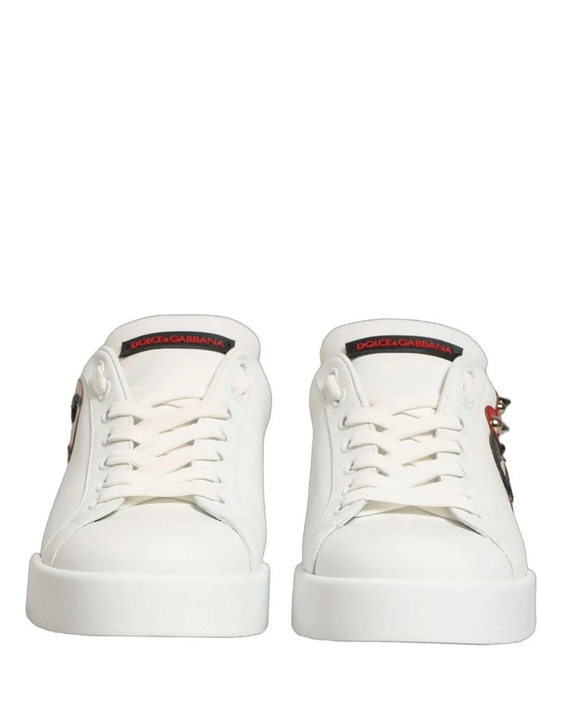 Dolce & Gabbana Patch White Sneakers 