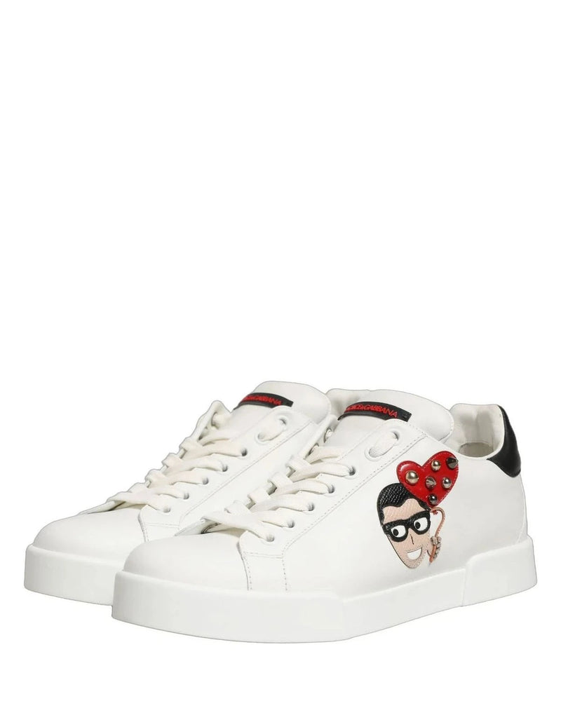 Dolce & Gabbana Patch White Sneakers 
