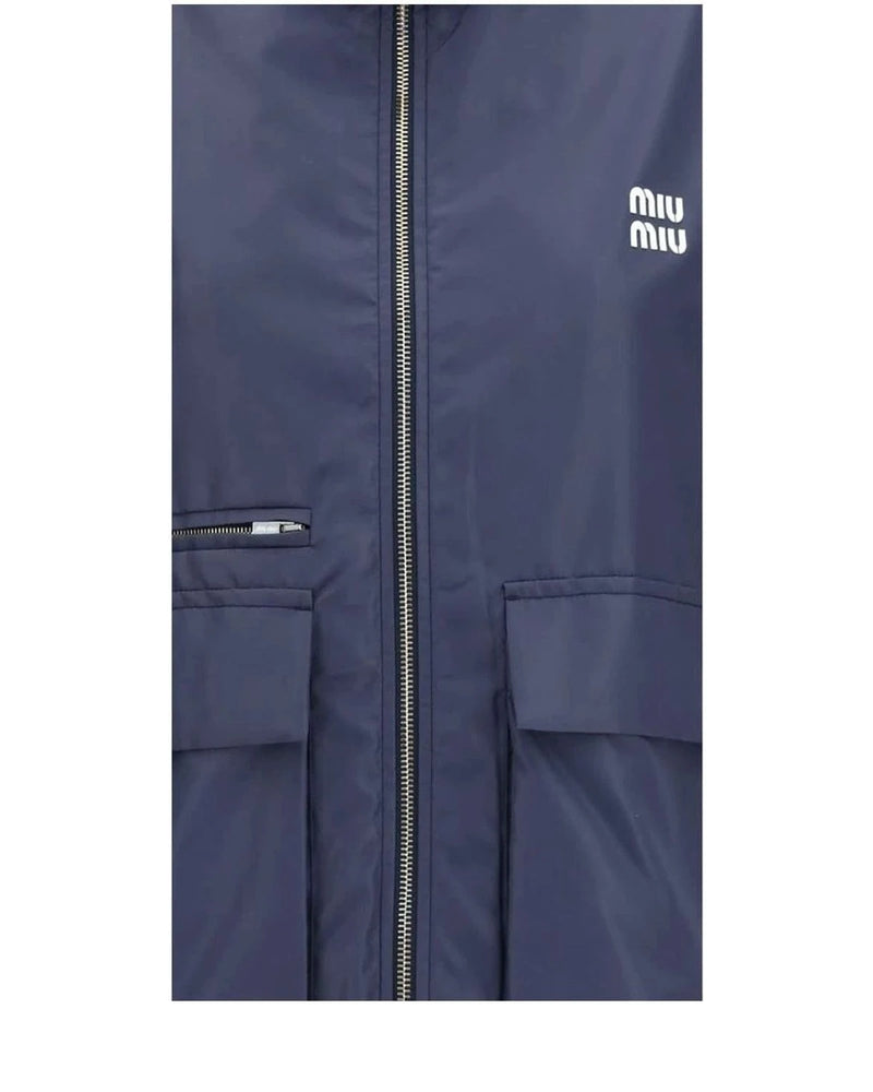 Miu Miu Track Jacket in blue, Polyester — view 3