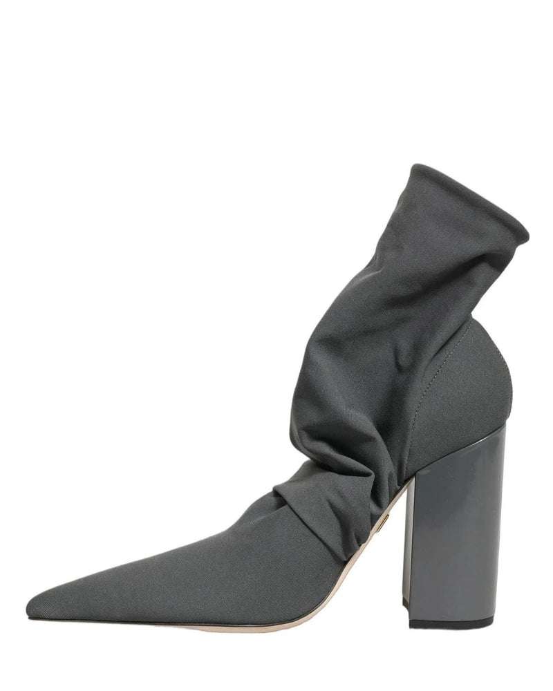 Dolce & Gabbana Socks Gray Ankle Boots 