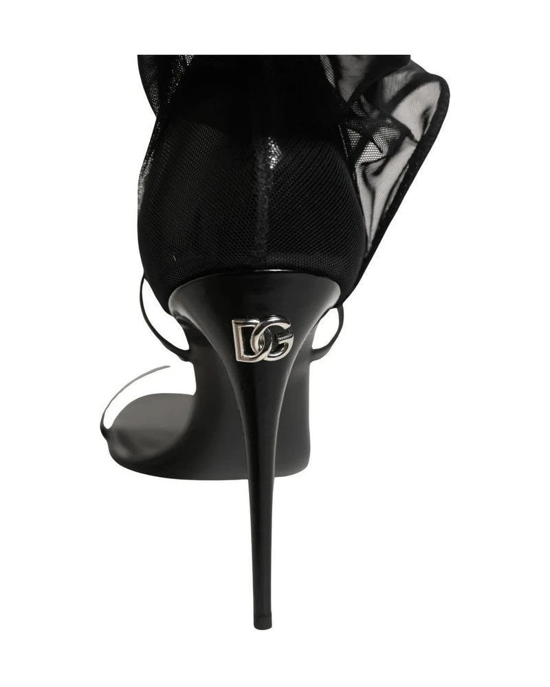 Dolce & Gabbana Socks Black Stiletto Sandals 
