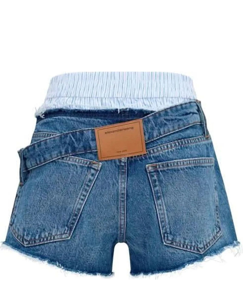 Alexander Wang Denim Short in blue, Cotton — view 2