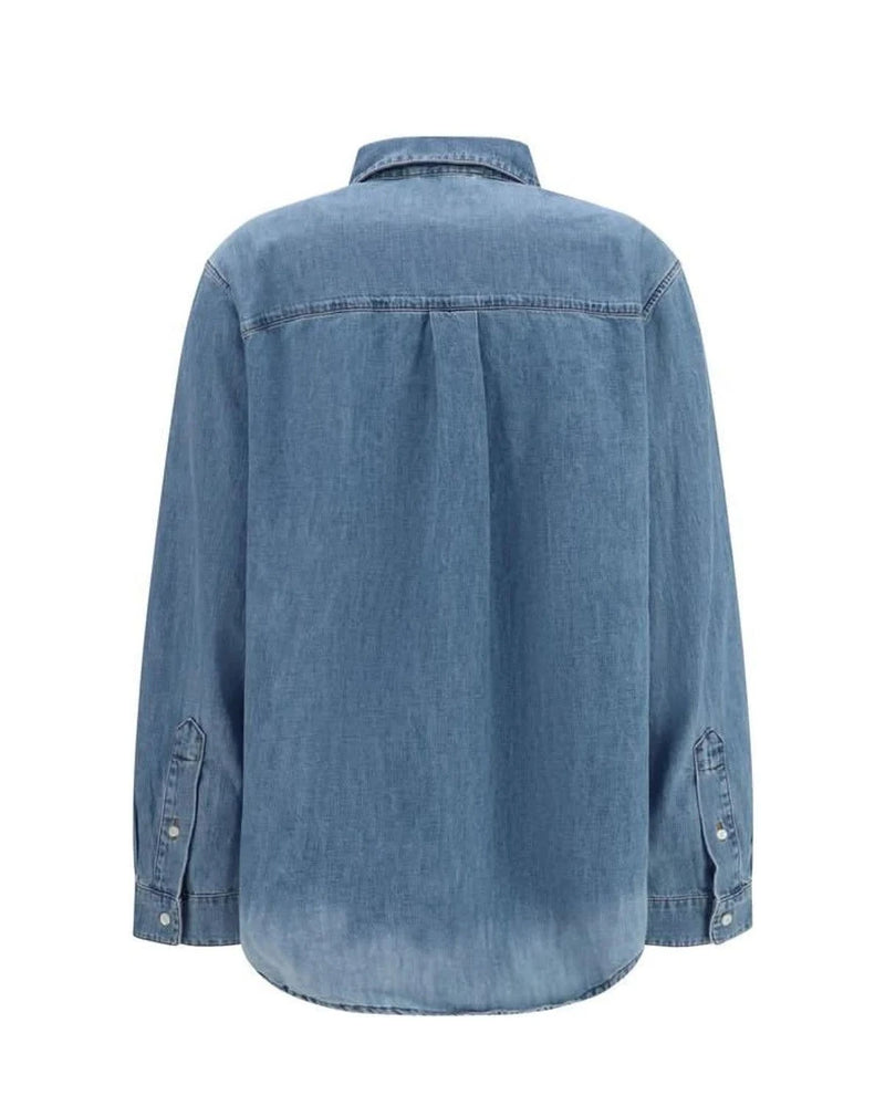 Miu Miu Dress Shirt in blue, Cotton — view 2