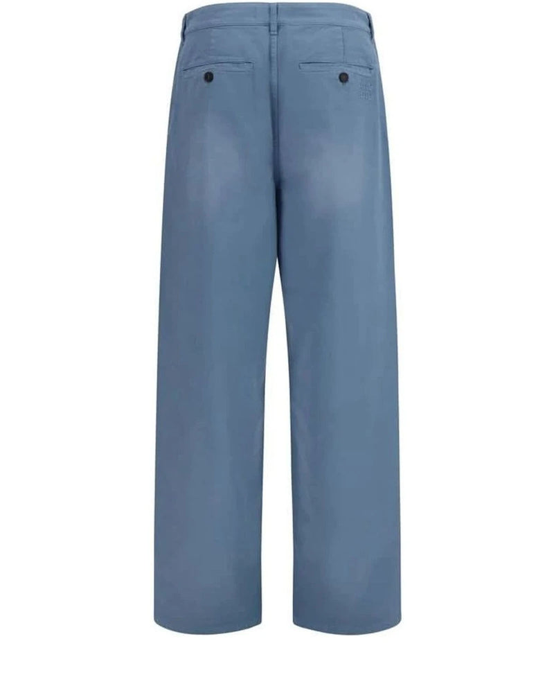 Miu Miu Trouser in blue, Cotton — view 2