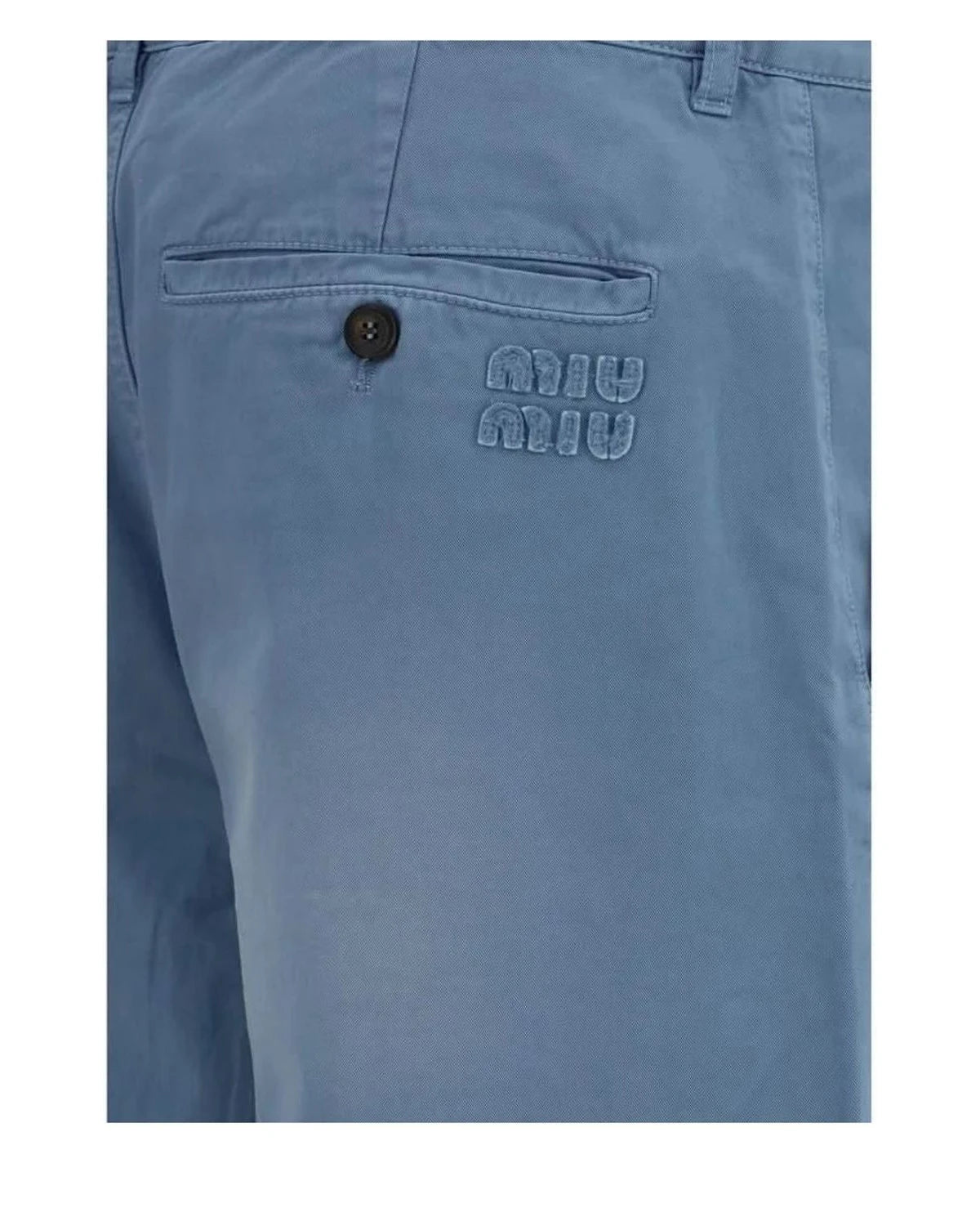 Miu Miu Trouser in blue, Cotton — view 3
