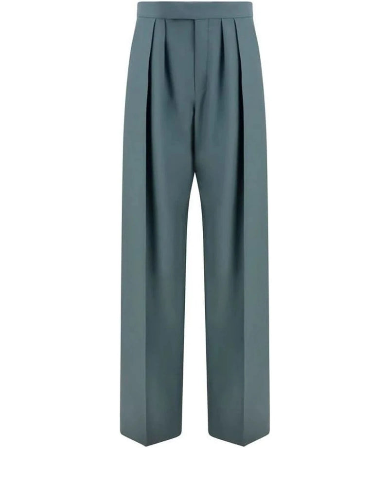 Chloé Trouser in blue, Fleece Wool
