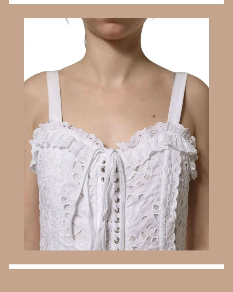 Dolce & Gabbana Dresse in white, Cotton — view 5