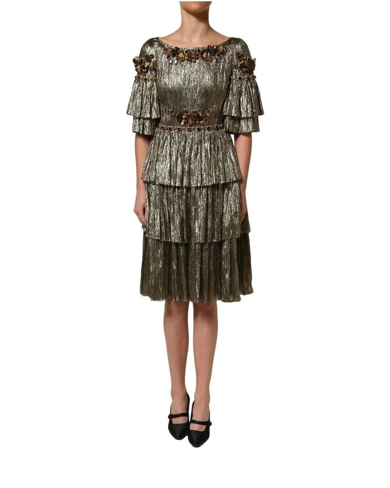 Dolce & Gabbana Dresse in gold, Silk — view 2