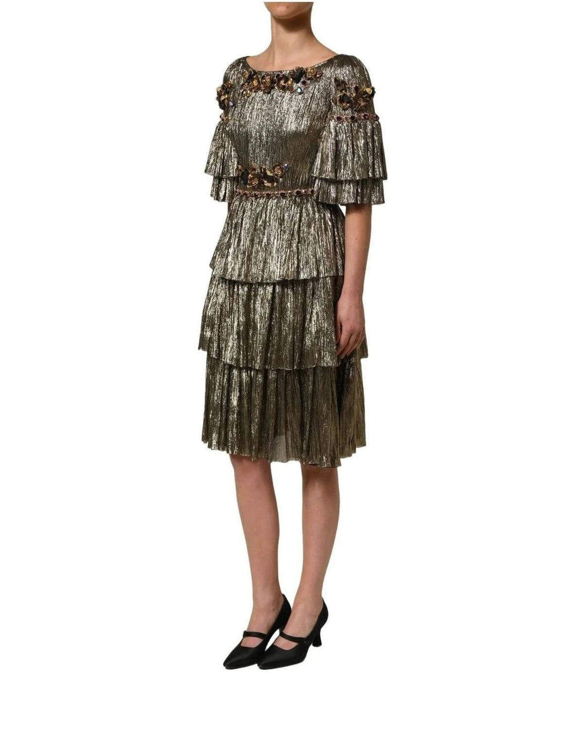 Dolce & Gabbana Dresse in gold, Silk — view 4