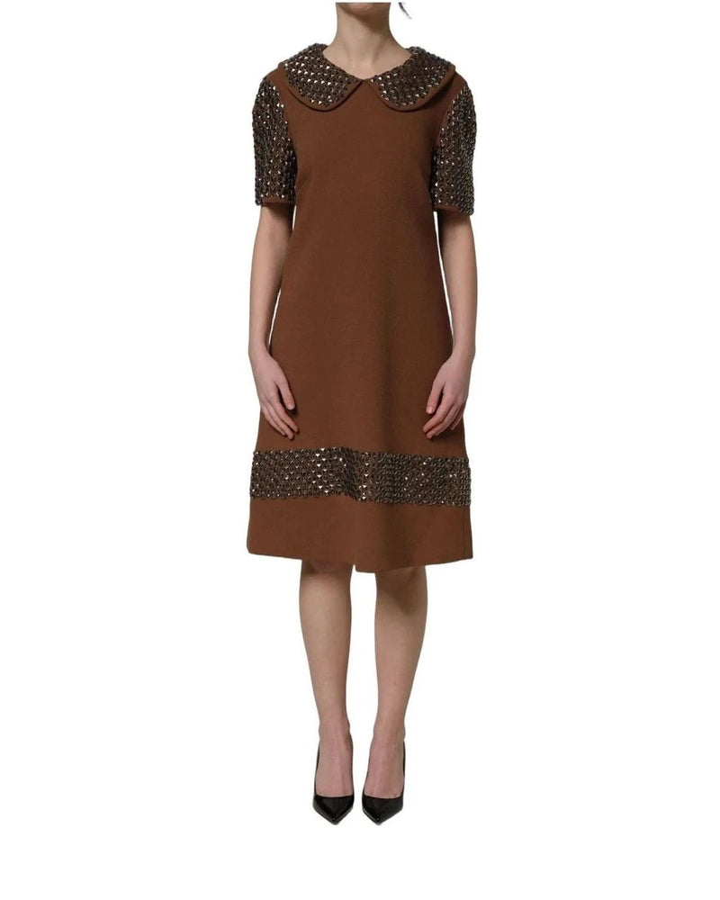 Dolce & Gabbana Dresse in brown, Silk — view 2