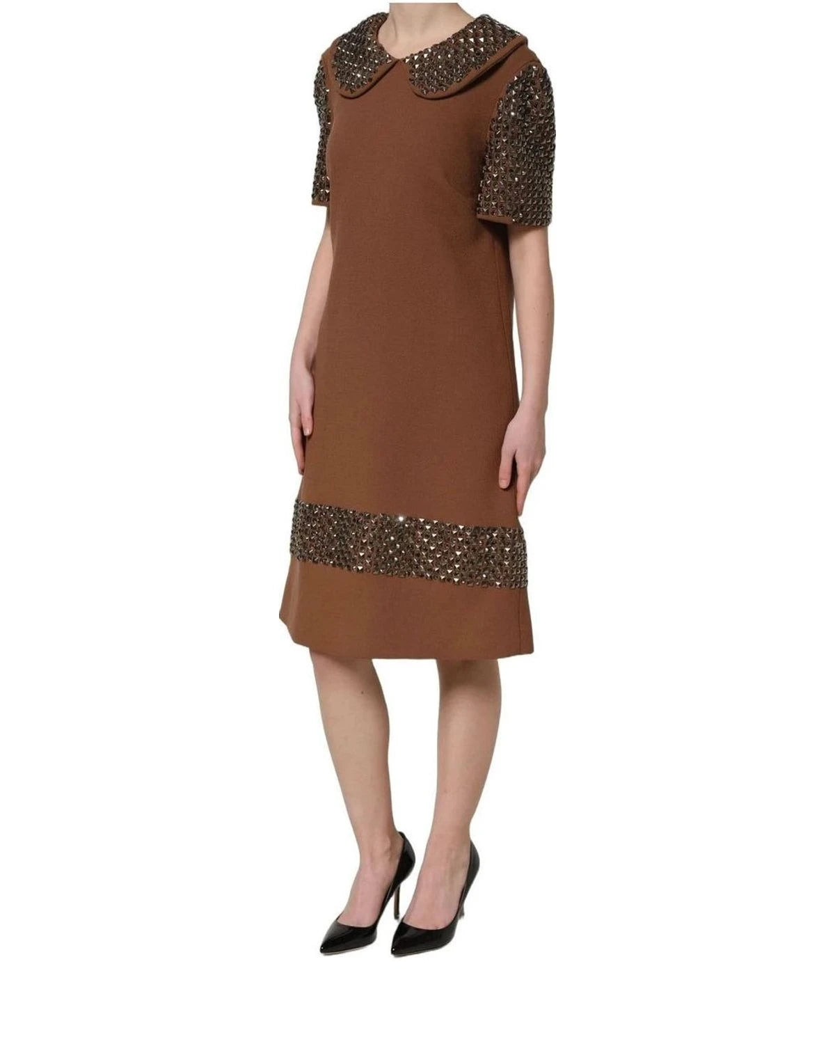 Dolce & Gabbana Dresse in brown, Silk — view 4