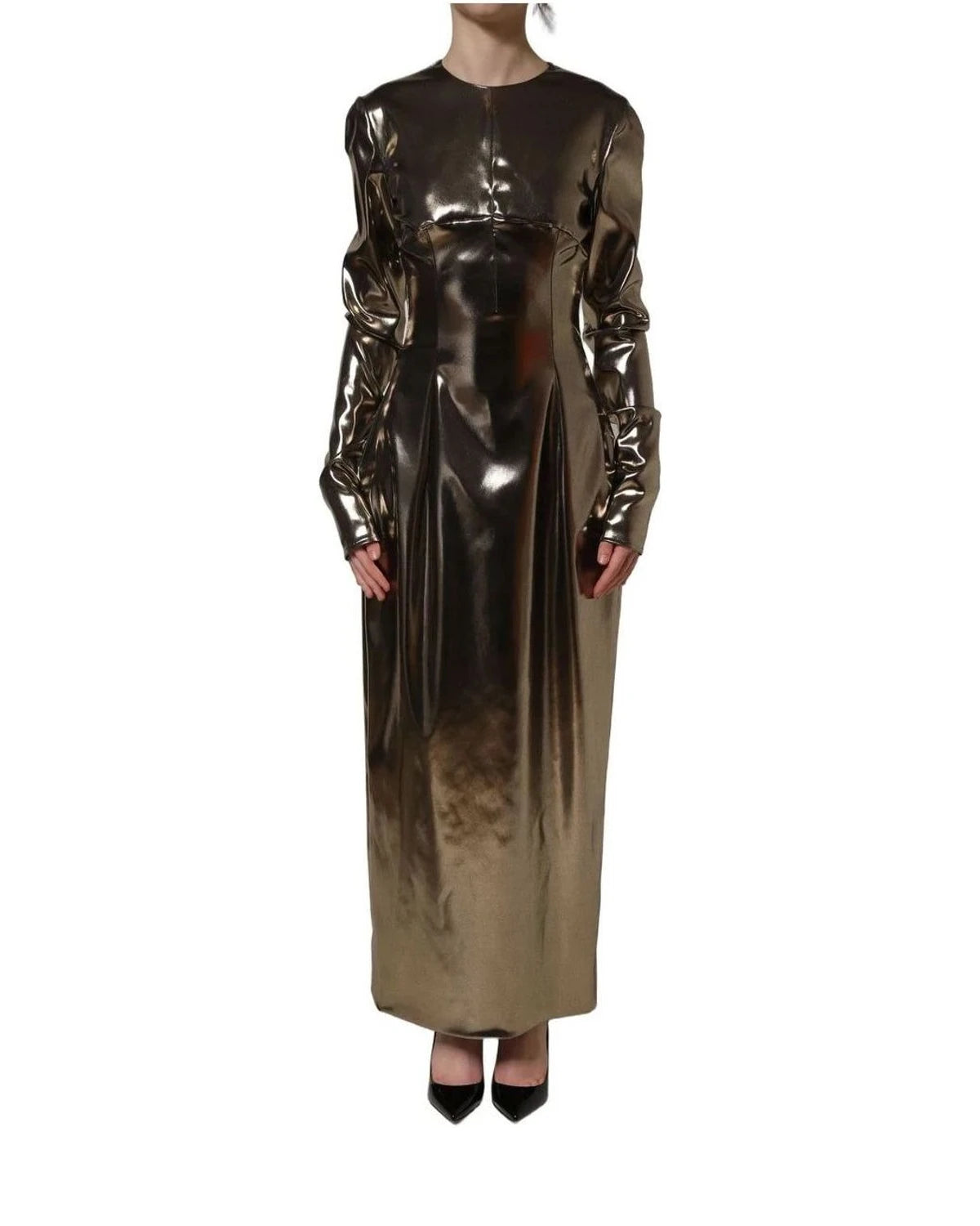 Dolce & Gabbana Dresse in gold, Polyester — view 6