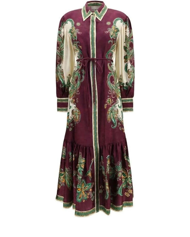 Alemais Dresse in purple, Viscose