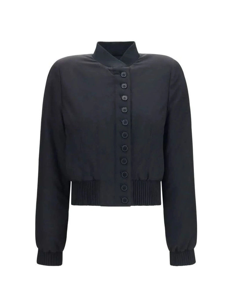 Alexander McQueen Bomber Jacket in black, Polyester