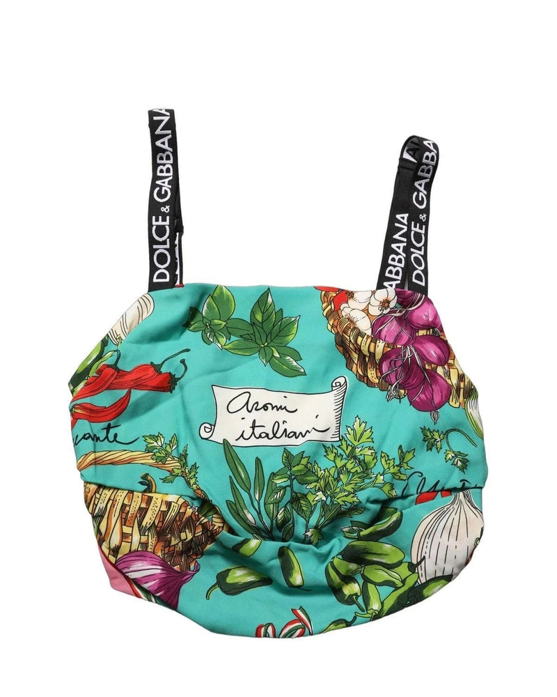 Dolce & Gabbana Crop Top in multicolor, Elastane — view 7