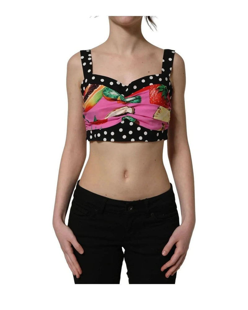 Dolce & Gabbana Corset Top in multicolor, Elastane — view 4