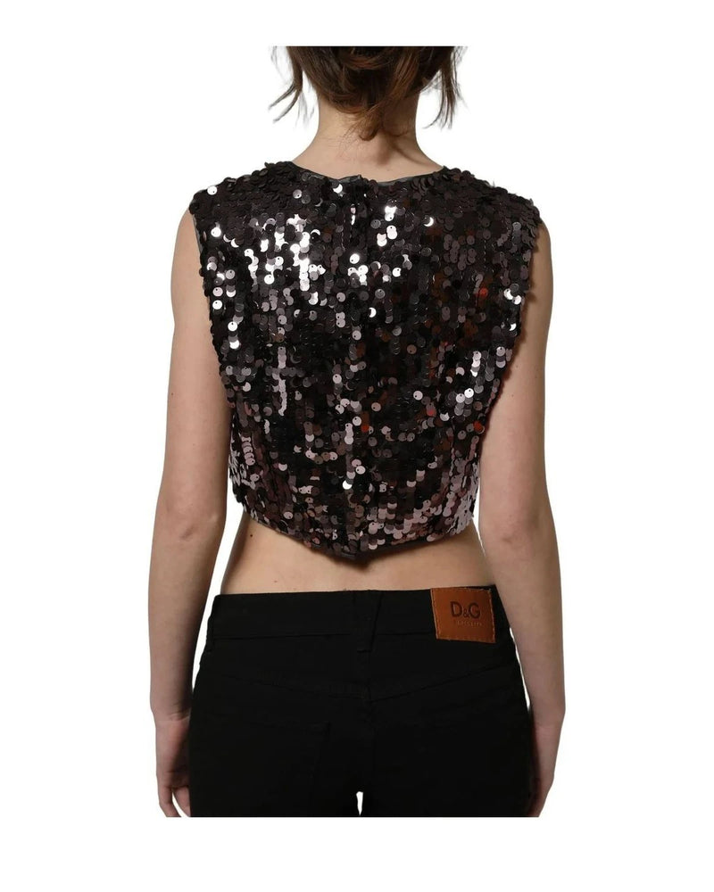 Dolce & Gabbana Tank Top in purple, Silk — view 3