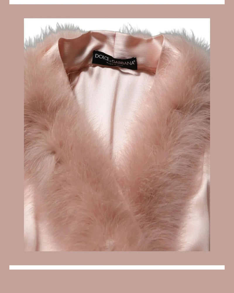 Dolce & Gabbana Robe in pink, Feather Turkey