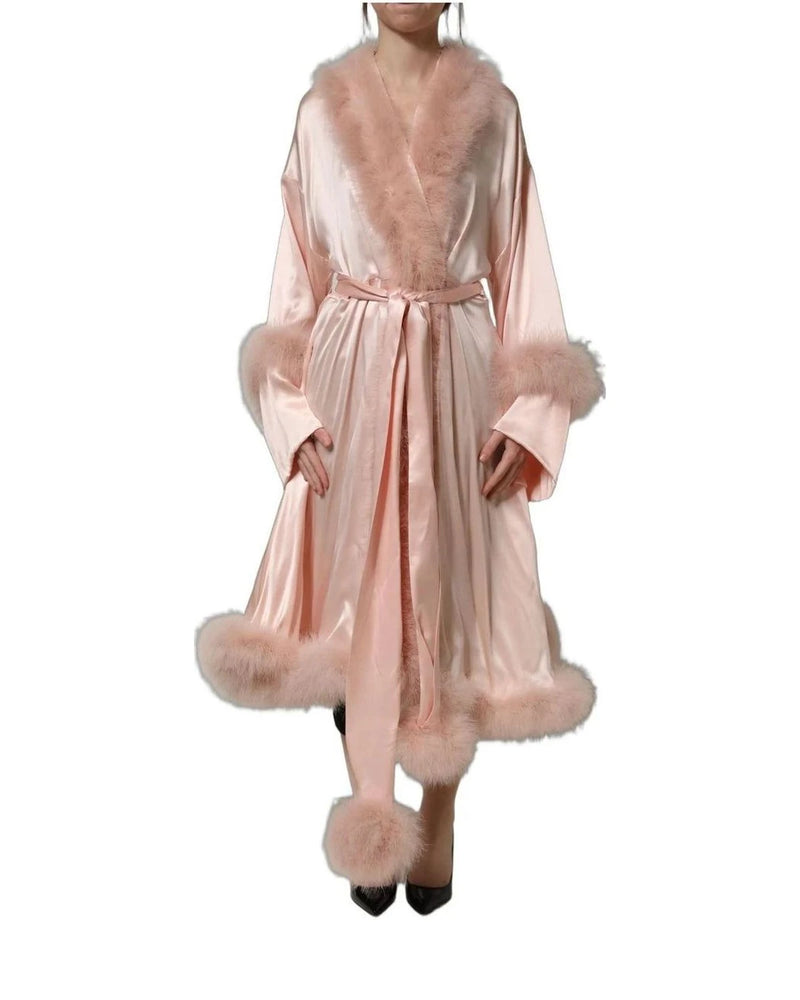 Dolce & Gabbana Robe in pink, Feather Turkey — view 2