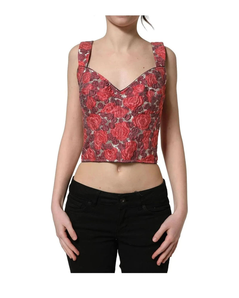 Dolce & Gabbana Corsets & Bustier in red, Elastane — view 3