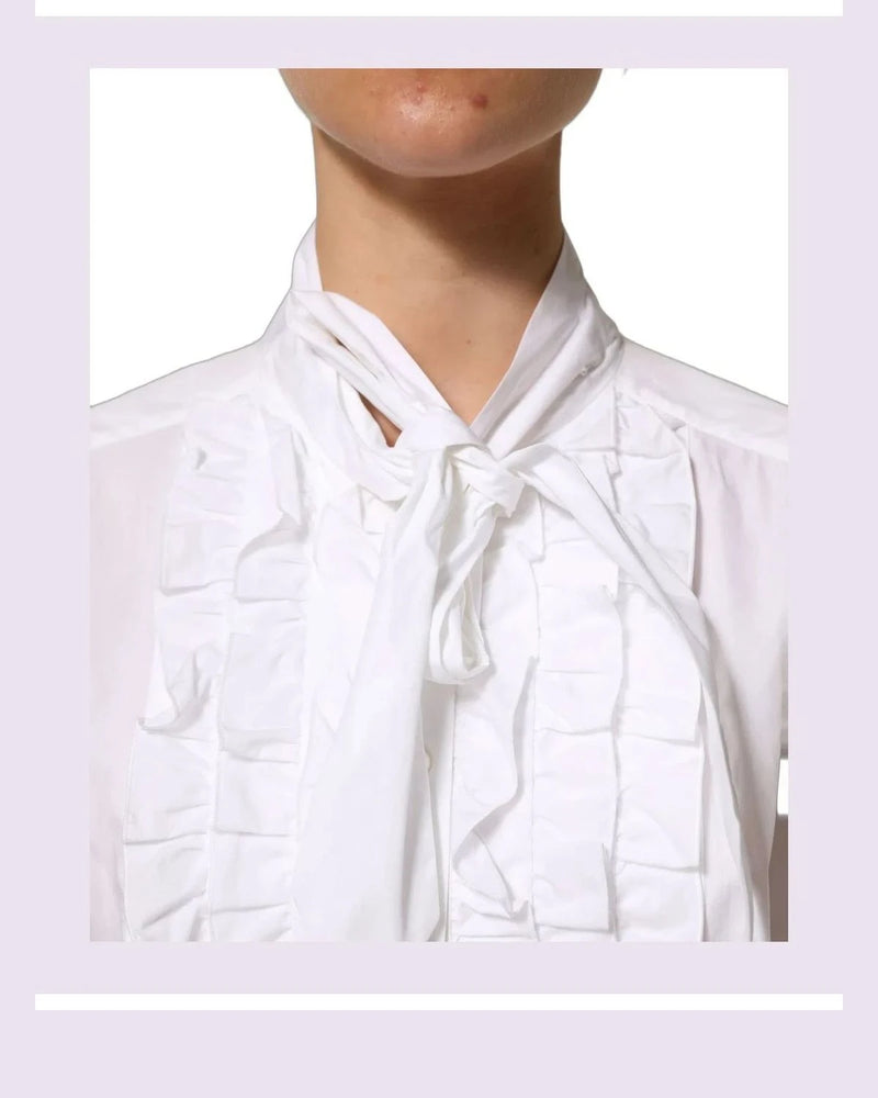 Dolce & Gabbana Blouse in white, Cotton — view 6