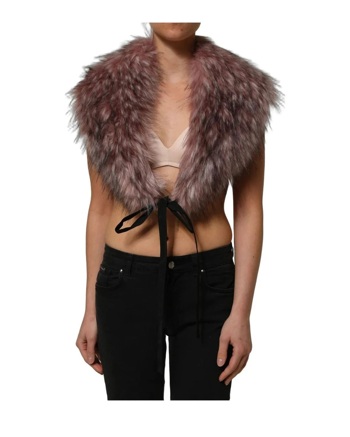 Dolce & Gabbana Vest in pink, Polyester Tie — view 6