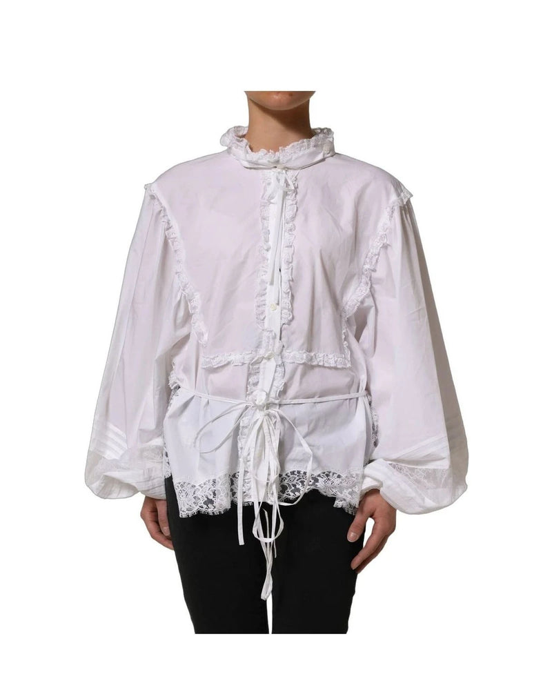 Dolce & Gabbana Blouse in white, Cotton — view 4