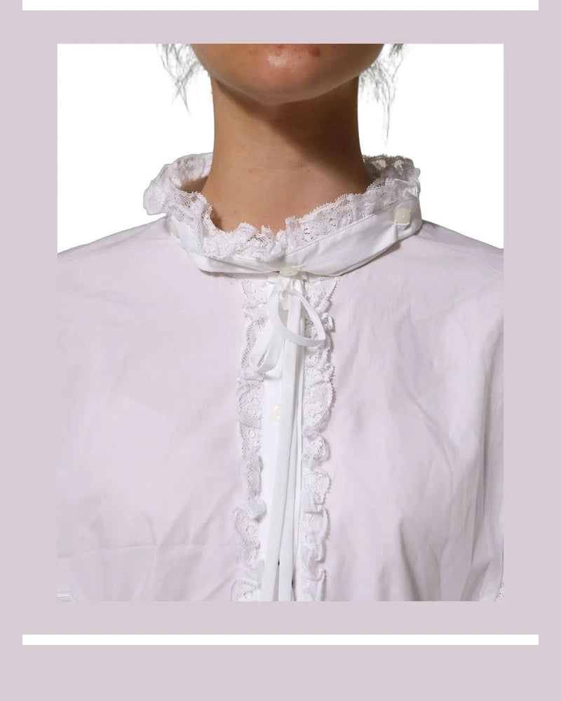 Dolce & Gabbana Blouse in white, Cotton — view 6