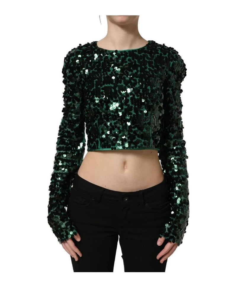 Dolce & Gabbana Blouse in green, Silk — view 3