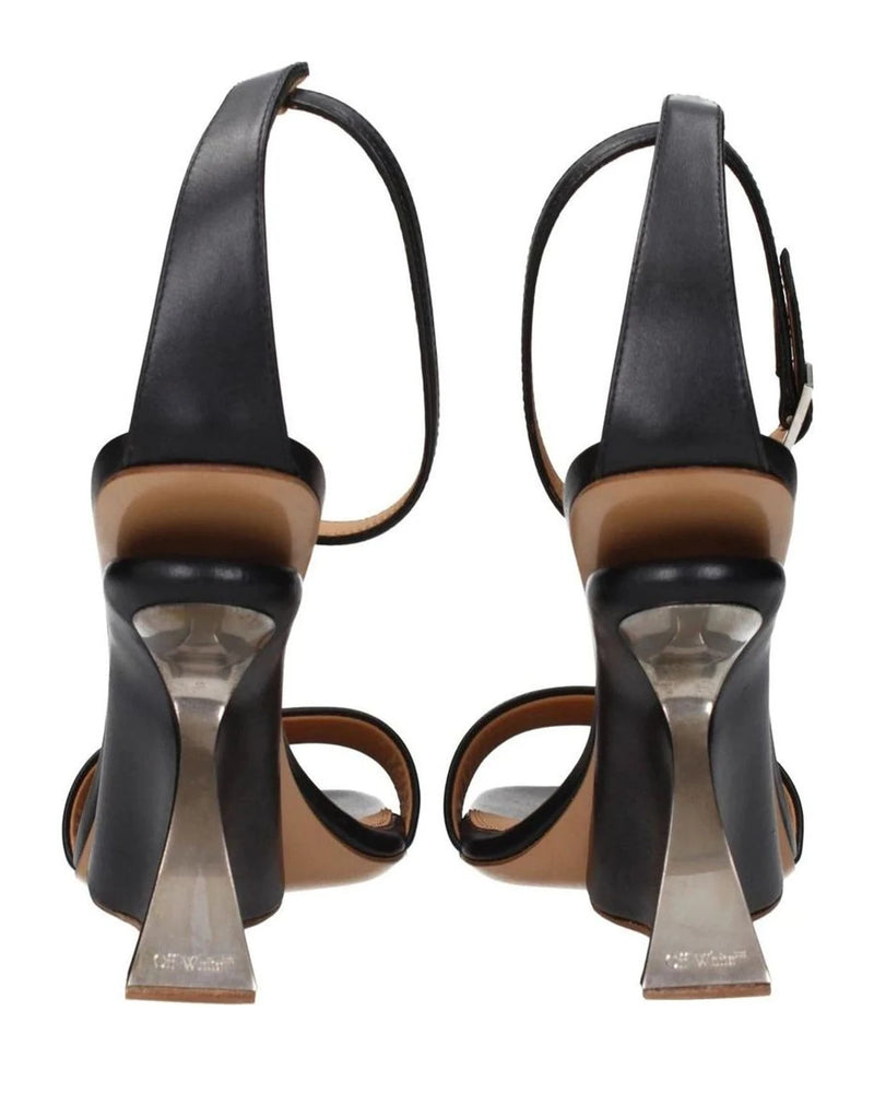 Off-White Black Stiletto Sandals 