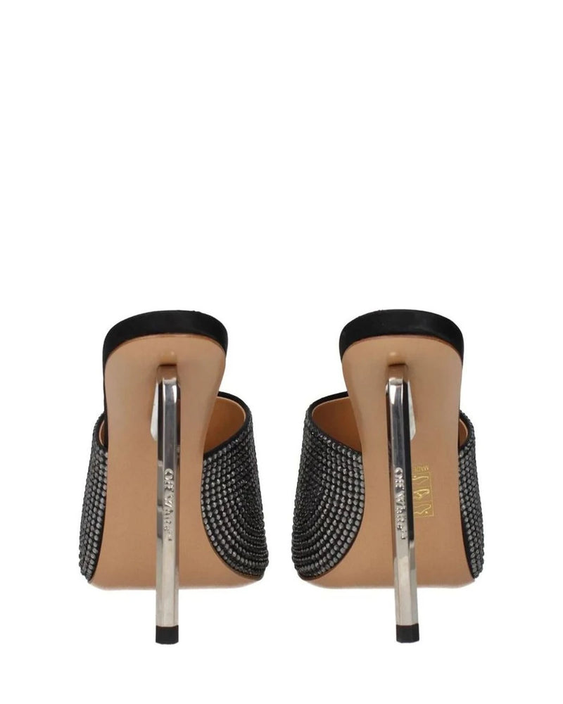 Off-White Black Stiletto Sandals 
