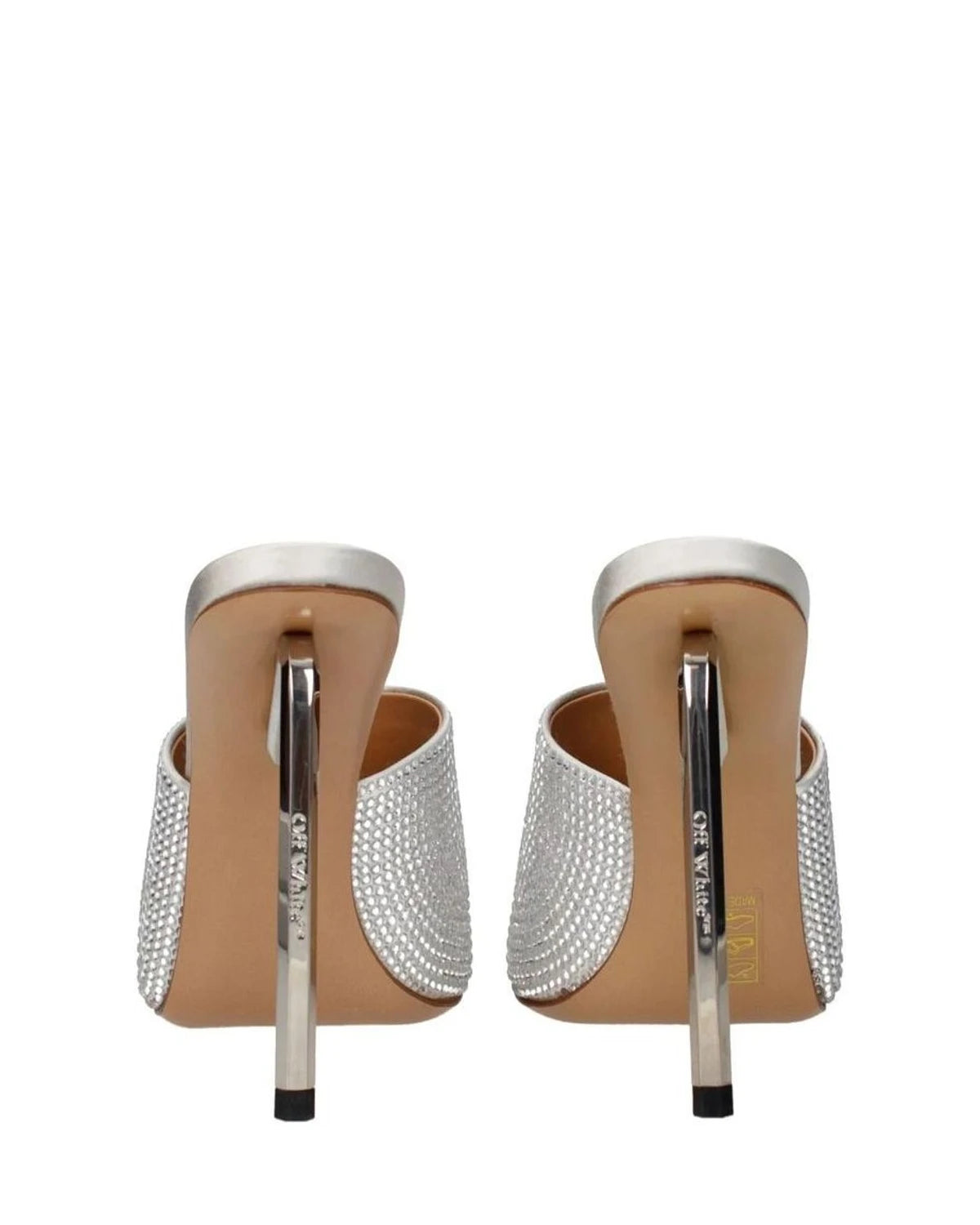 Off-White Gray Stiletto Sandals 