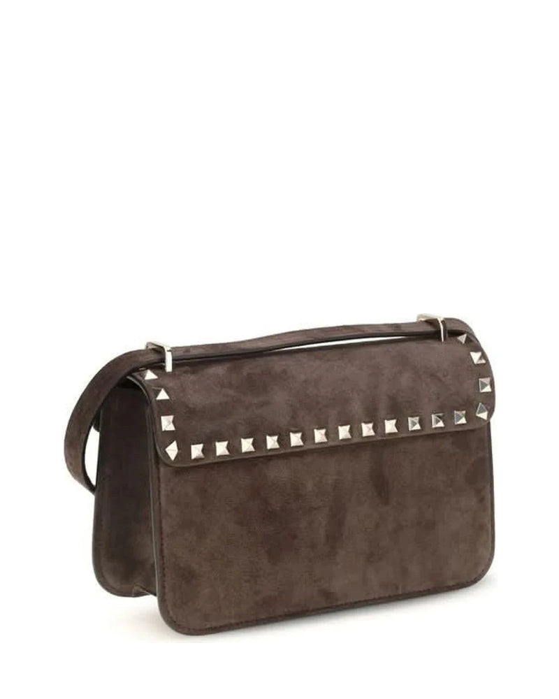 Valentino Garavani Brown Suede Cross Body Bag 