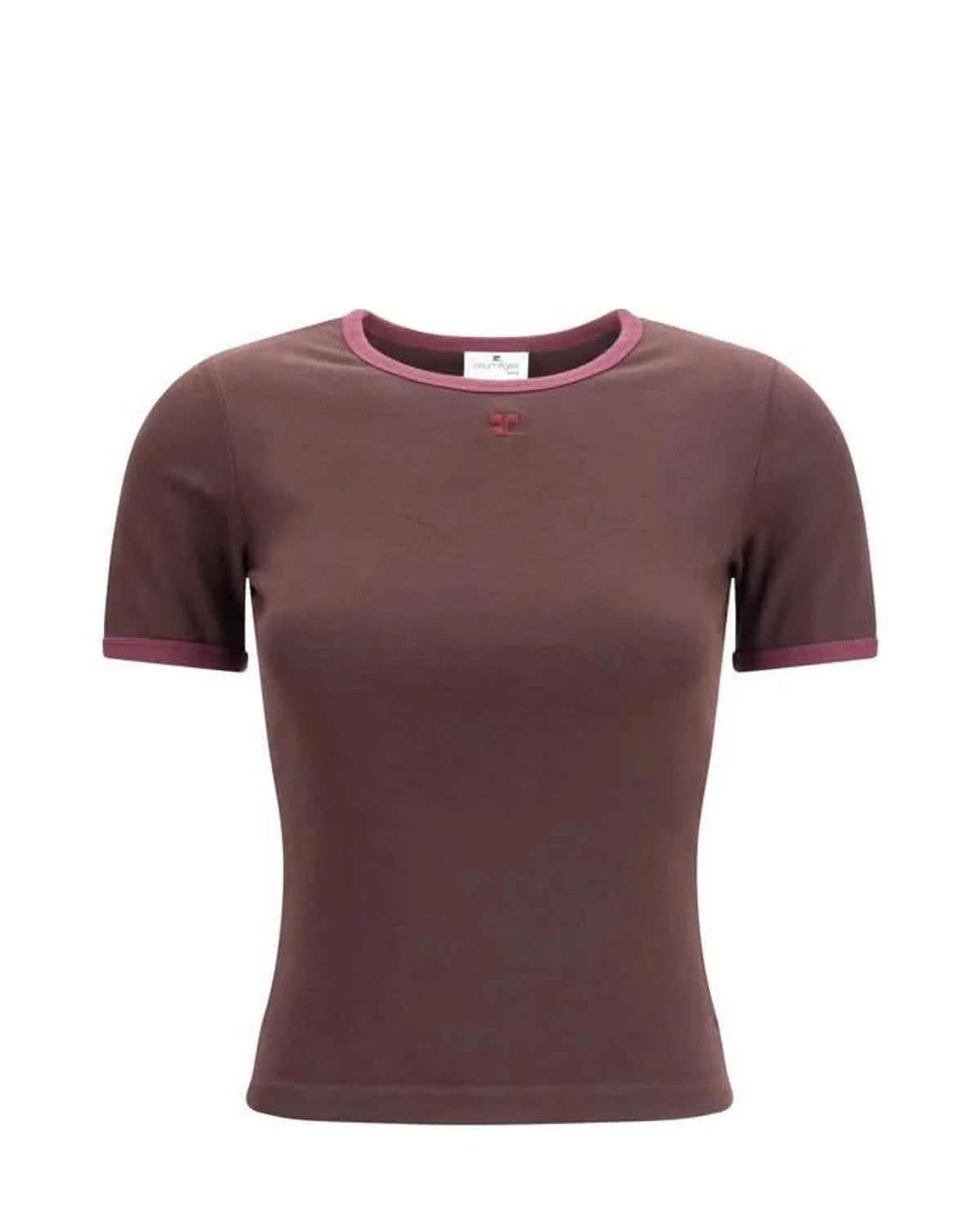 Courrèges T-Shirt in brown, Cotton