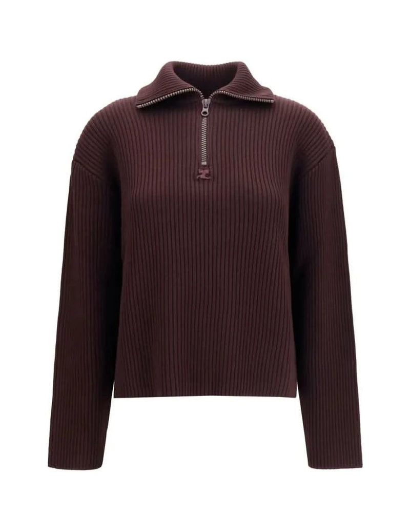 Courrèges Sweater in brown, Merino Wool