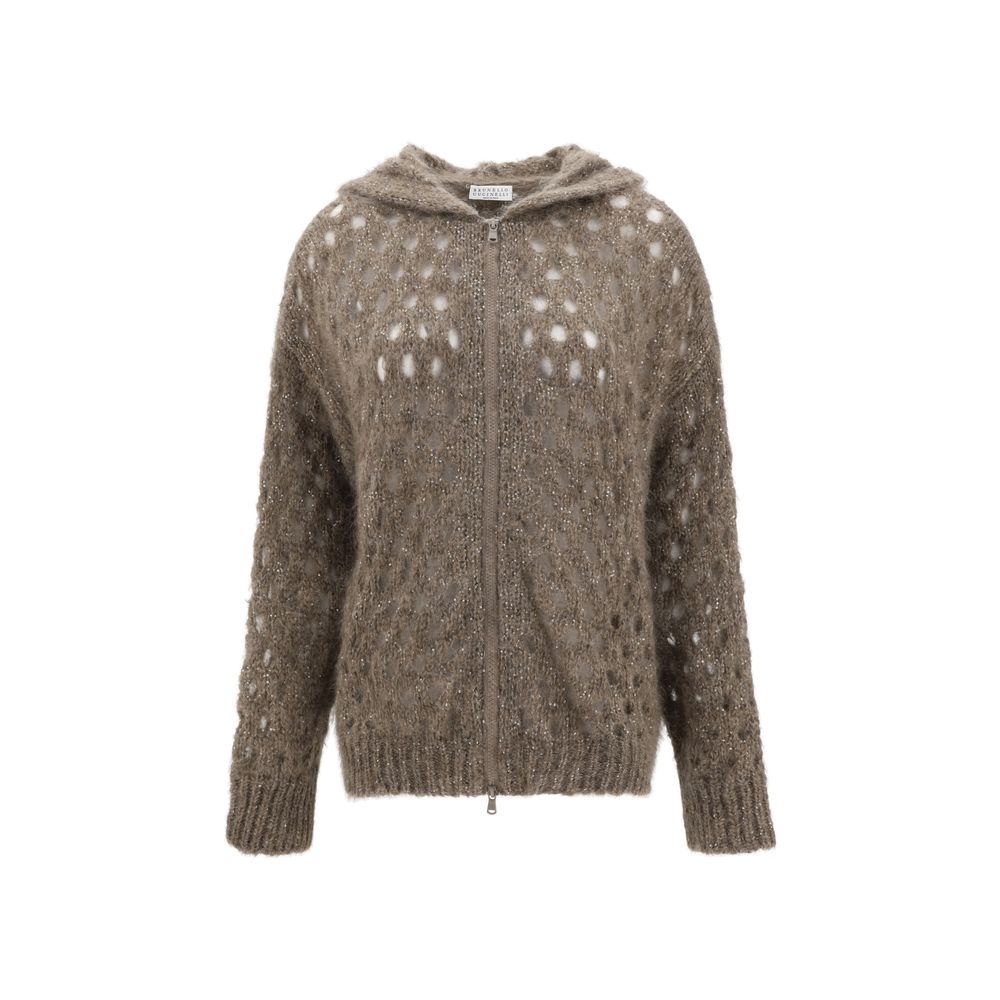 Brunello Cucinelli Wool Perforated Cardigan