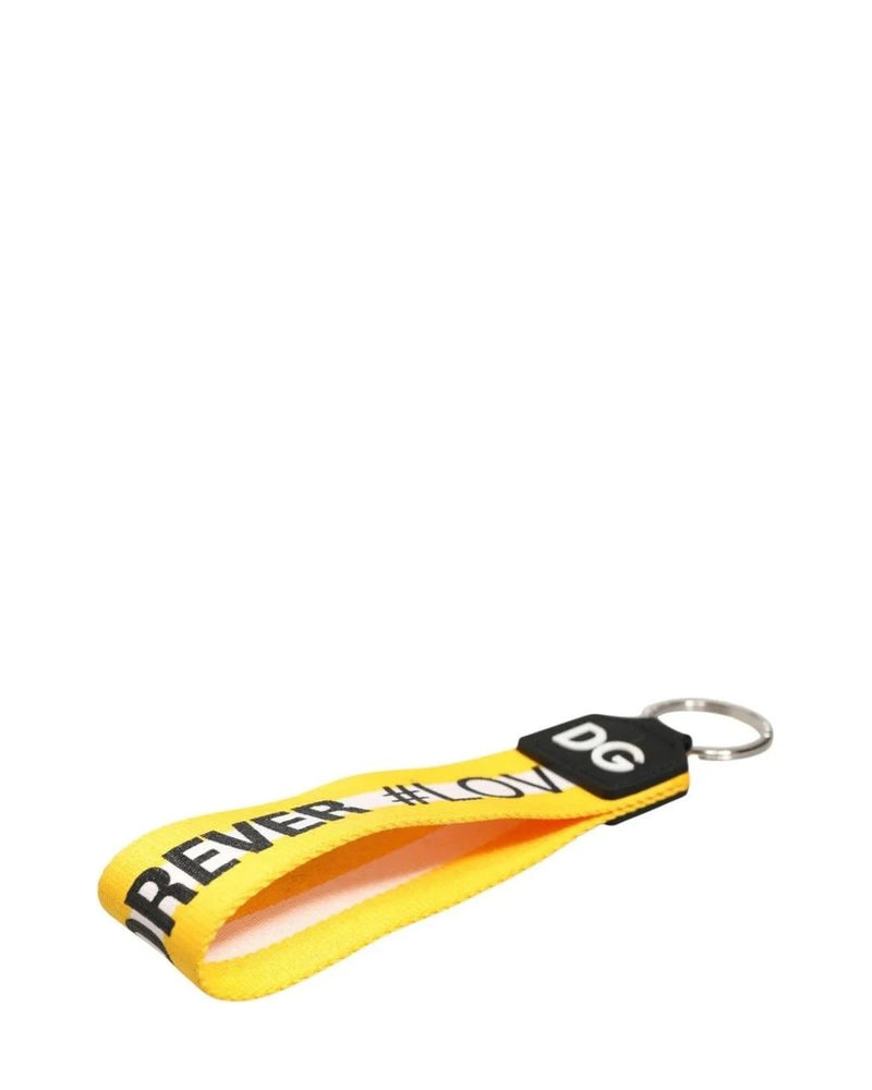 Dolce & Gabbana Keychain in yellow, Polyester — view 2