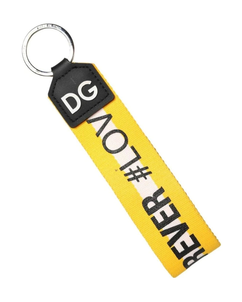 Dolce & Gabbana Keychain in yellow, Polyester — view 3