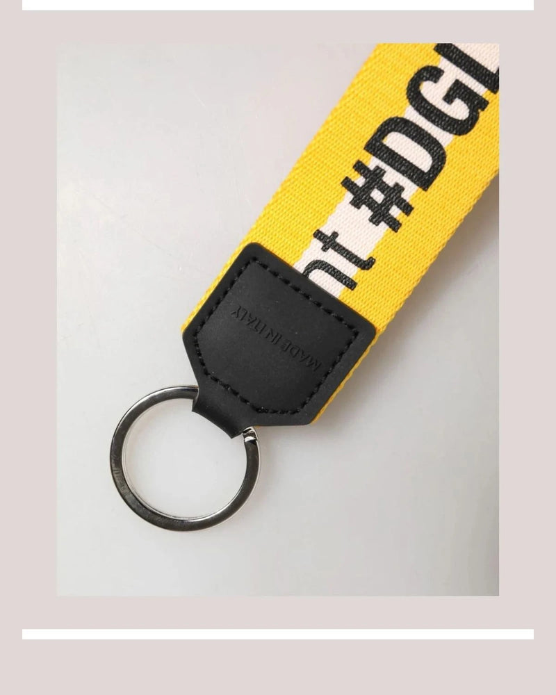 Dolce & Gabbana Keychain in yellow, Polyester — view 6