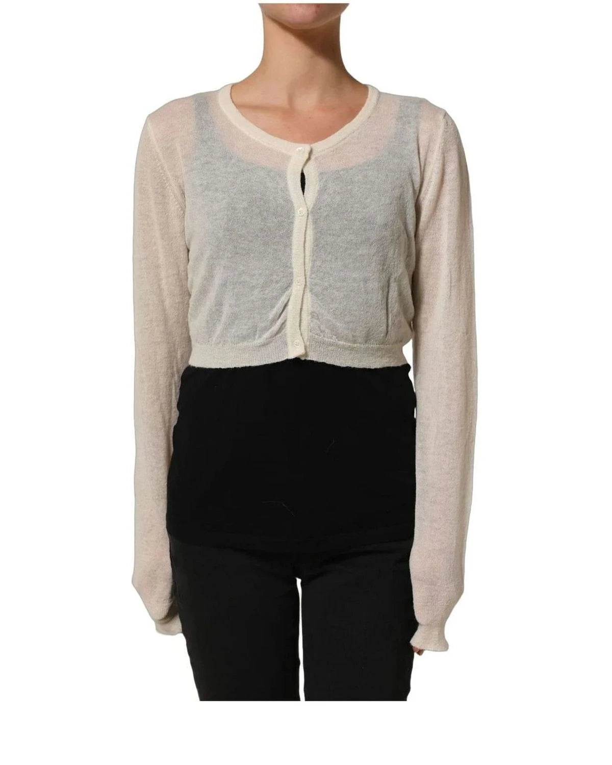 Ermanno Scervino Cardigan in white, Wool — view 2