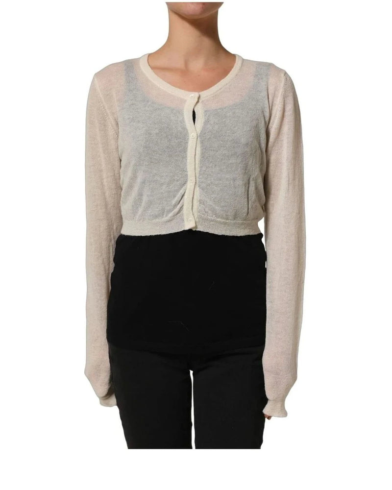 Ermanno Scervino Cardigan in white, Wool — view 3