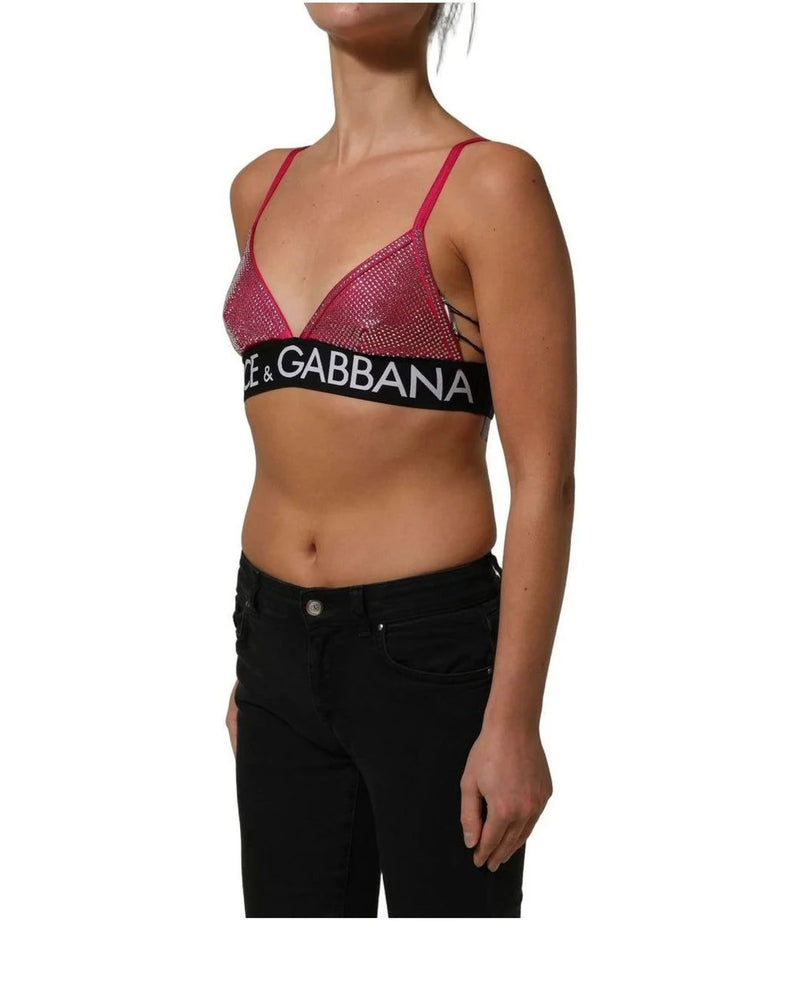 Dolce & Gabbana Corset Top in pink, Nylon — view 3