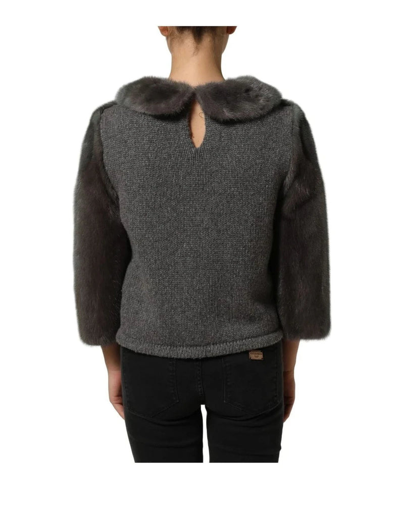 Dolce & Gabbana Blouse in gray, Spandex — view 4