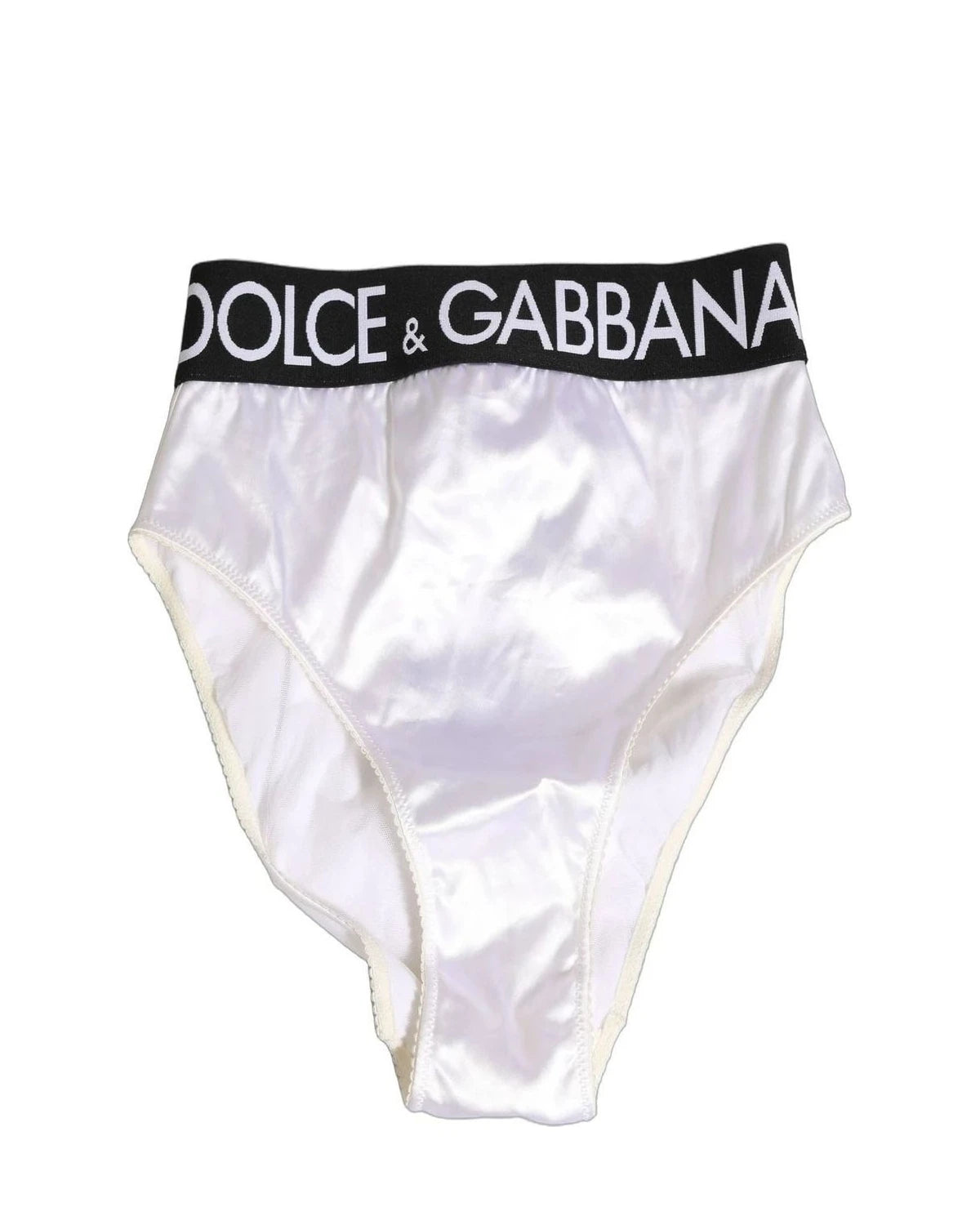 Dolce & Gabbana High Waisted Brief in white, Elastane