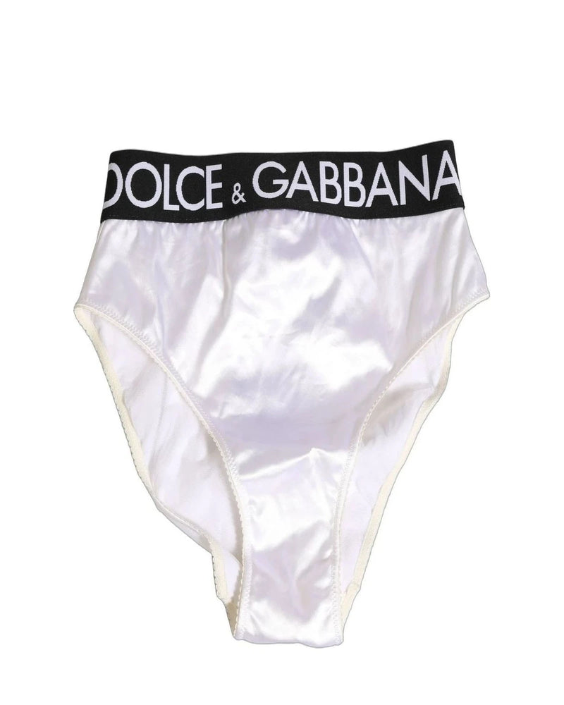 Dolce & Gabbana High Waisted Brief in white, Elastane