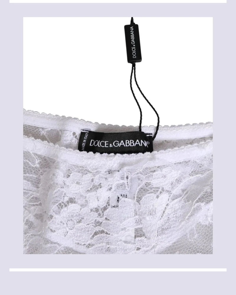 Dolce & Gabbana Cheeky Pantie in white, Viscose — view 4