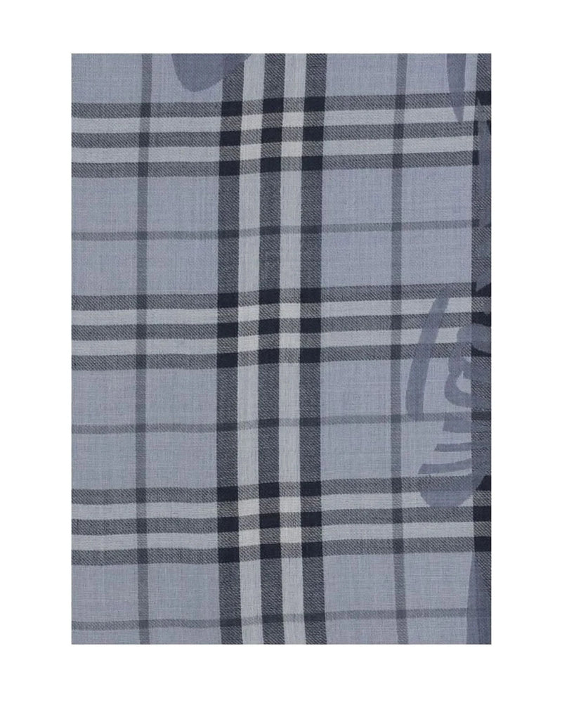 Burberry Scarves & Shawl in blue, Fleece Wool — view 3