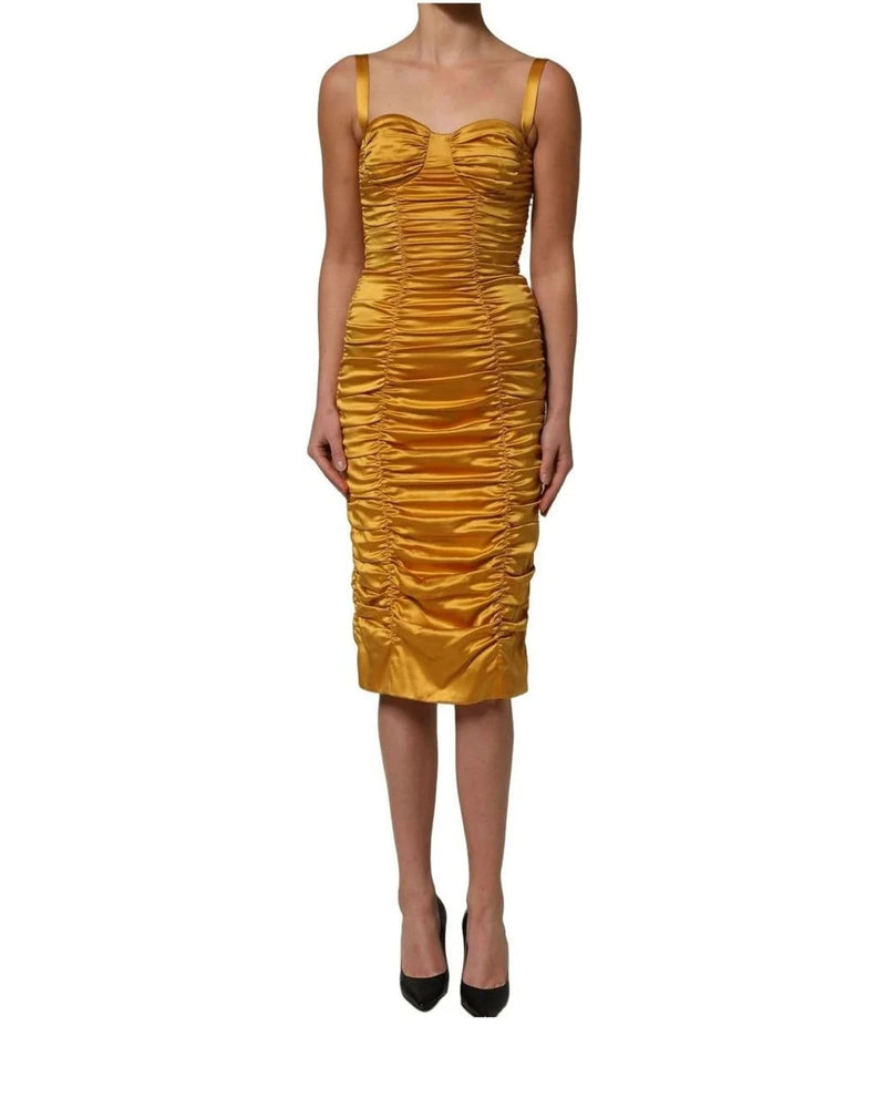 Dolce & Gabbana Dresse in gold, Silk — view 4