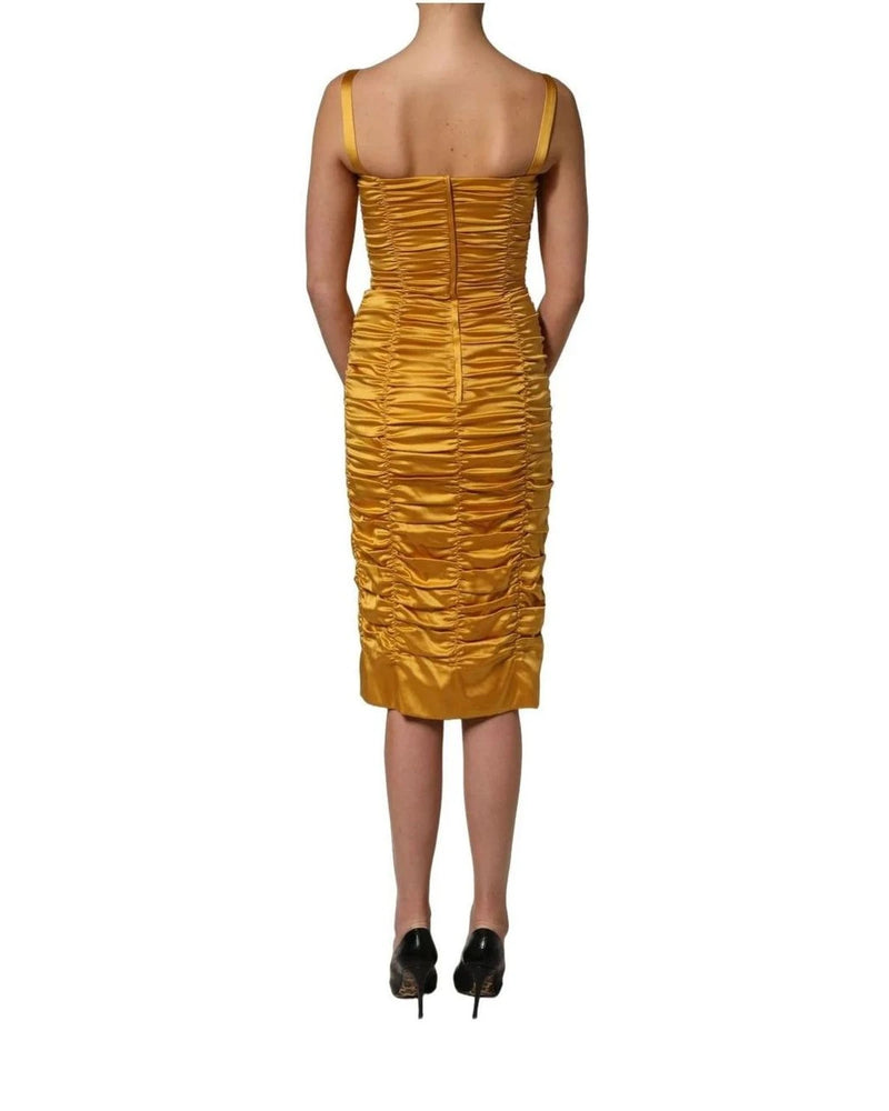 Dolce & Gabbana Dresse in gold, Silk — view 6
